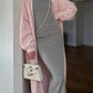 Fuzzy Open Front Solid Color Cardigan