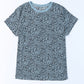 Animal Print Round Neck Short Sleeve T-Shirt
