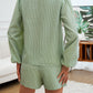 Devine Tied Long Sleeve Top and Shorts Set