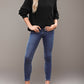 Double Take Textured Kangaroo Pocket Long Sleeve Hoodie