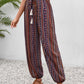 Tassel Printed High Waist Pants