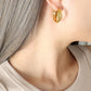 18K Gold-Plated Titanium Steel Huggie Earrings