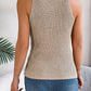 Cable-Knit Round Neck Vest