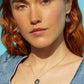Alloy Inlaid Zircon Sun & Moon Necklace
