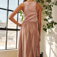 ADORA Drawstring Sleeveless Washed Dress