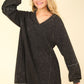 VERY J Mineral Washed Oversized A-Line Mini Dress
