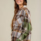 Plaid Collared Neck Long Sleeve Shirt