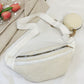 Corduroy Adjustable Strap Crossbody Bag with Pouch