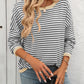 Mandy Striped Round Neck Long Sleeve Sweater