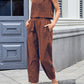 Lovelet Plaid Round Neck Sleeveless Top and Pants Set