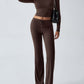 Devine Round Neck Long Sleeve Top and Drawstring Pants Set