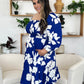 Double Take Full Size Floral Ruffle Hem Smocked Dress