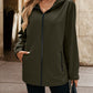 Ivy Lane Pocketed Zip Up Hooded Jacket