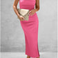FULL SIZE Slit Tube Midi Dress
