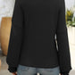 Ribbed Round Neck Long Sleeve T-Shirt