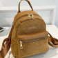 Suede Adjustable Strap Backpack Bag