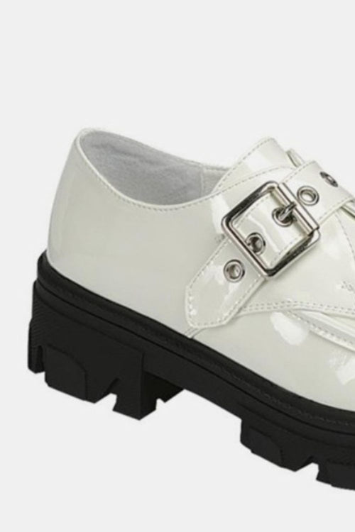 Forever Link Buckled Platform Lug Sole Loafers *