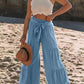 Tied Ruched Wide Leg Pants