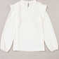 Frill Mock Neck Ruffled Balloon Sleeve Blouse
