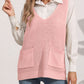 Pocketed V-Neck Sweater Vest