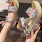 Floral Tied High Heel Sandals