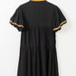 Sequin Half Button Short Sleeve Dress