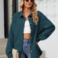 Collared Neck Long Sleeve Dropped Shoulder Shirt