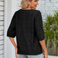 Openwork Round Neck Knit Top