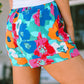 Drawstring Printed High Waist Shorts