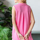Heimish Full Size Pink Texture Button Up Sleeveless Top