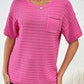 Round Neck Half Sleeve Knit Top