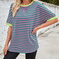 Lovelet Striped Round Neck Half Sleeve T-Shirt
