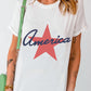Star Round Neck Short Sleeve T-Shirt