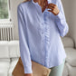 Devine Ruffle Trim Long Sleeve Shirt