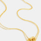 Halo Crown Jewelry Linked Ring Pendant Chain Necklace