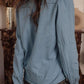 Button Up Long Sleeve Denim Top