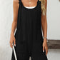 Mandy Texture Adjustable Strap Overalls with Pockets