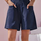 Full Size Pocketed Elastic Waist Shorts