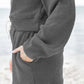 Ribbed Round Neck Long Sleeve Top and Shorts Set