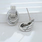 Gold-Plated Knotted Stud Earrings