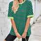 Lovelet Striped Round Neck Half Sleeve T-Shirt
