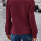 Textured Round Neck Long Sleeve Sweatshirt