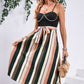 Tied Striped Spaghetti Strap Dress