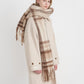 Fringe Plaid Polyester Scarf