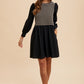 Annie Wear Tie Back Plaid Round Neck Mini Dress