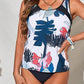 Full Size Printed Wide Strap Tankini Set