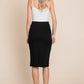 BOMBOM Elastic Waist Pencil Skirt