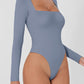Square Neck Long Sleeve Bodysuit