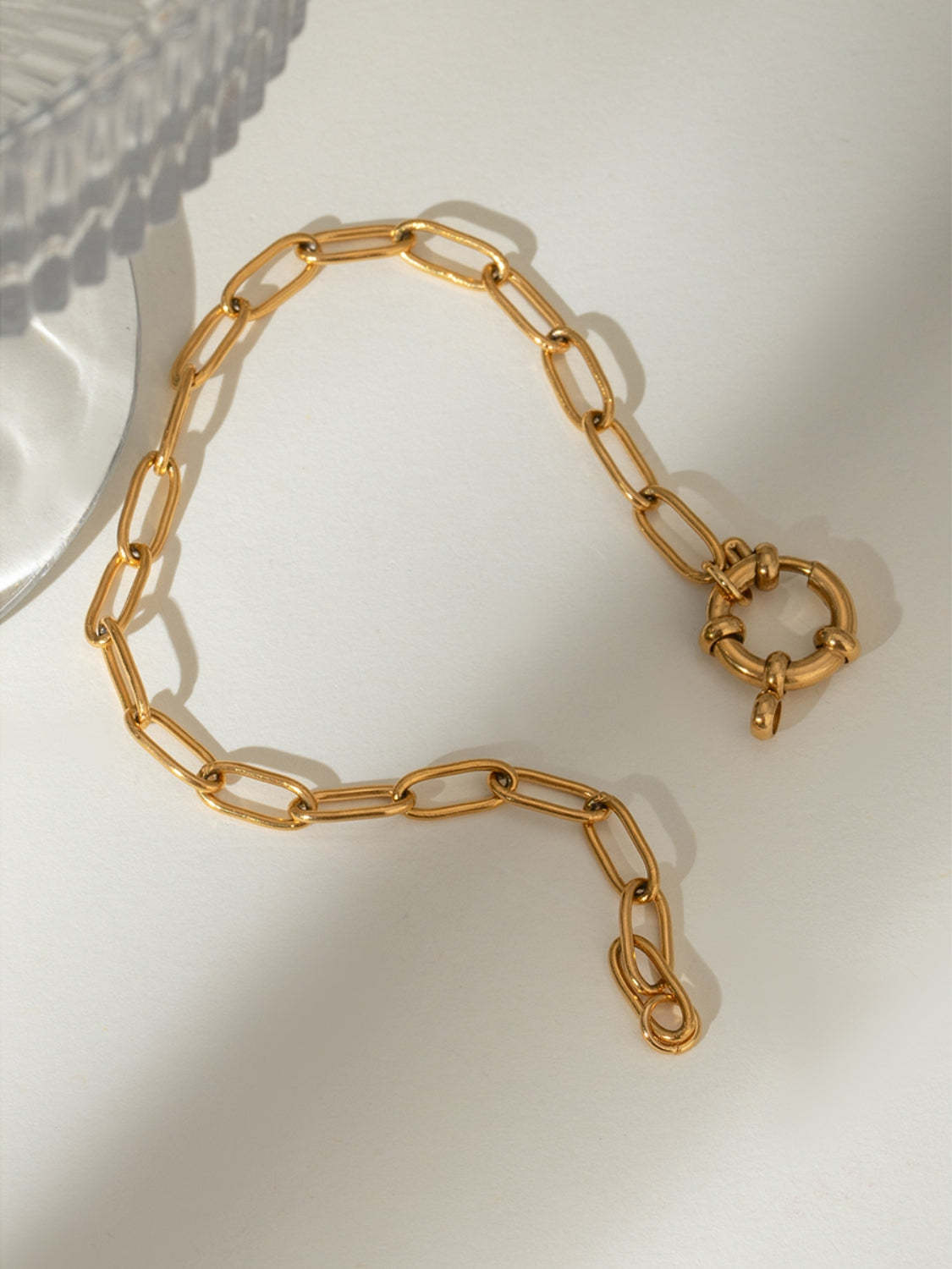 18K Gold-Plated Stainless Steel Chain Bracelet