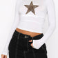 Devine Star Round Neck Long Sleeve T-Shirt